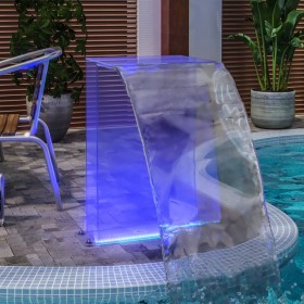Fuente de piscina con set de conector y luces RGB acrílico 51cm