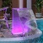 Fuente de piscina con set de conector y luces RGB acrílico 51cm