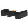 Juego de Sofá de Jardín de 10 Piezas con Cojines Poliratán Negro Acacia de , Sofás de exterior - Ref: Foro24-3361704, Precio:...