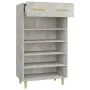 Mueble zapatero madera contrachapada gris hormigón 60x35x105 cm by vidaXL, Shoe racks and shoe organizers - Ref: Foro24-81278...