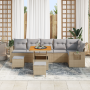 Juego de Sofá de Jardín de 9 Piezas con Cojines Beige Ratán Polivinílico Acacia de , Sofás de exterior - Ref: Foro24-3361762,...