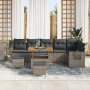 Conjunto de Sofá de Jardín de 9 Piezas con Cojines Gris Poliratán Acacia de , Sofás de exterior - Ref: Foro24-3361768, Precio...