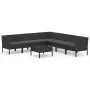 8-teiliges Gartenmöbel-Set und schwarze synthetische Rattankissen von vidaXL, Gartensets - Ref: Foro24-3094457, Preis: 686,89...