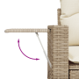 Conjunto de Sofá de Jardín de 10 Piezas con Cojines Beige Rátan Sintético Acacia de , Sofás de exterior - Ref: Foro24-3361771...