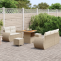 Conjunto de Sofá de Jardín de 8 Piezas con Cojines Beige de Ratán Sintético Acacia | Foro24.es | Tu tienda online para hogar, jardín y más Foro24.es