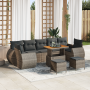 Conjunto de Sofá de Jardín de 10 piezas con Cojines Gris Ratán Sintético Acacia de , Sofás de exterior - Ref: Foro24-3361863,...