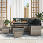Conjunto de Sofás de Jardín de 8 Piezas con Cojines Gris | Foro24.es | Tu tienda online para hogar, jardín y más Foro24.es