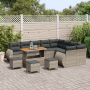 Conjunto de Sofás de Jardín de 13 piezas con cojines gris poliratán acacia de , Sofás de exterior - Ref: Foro24-3361923, Prec...