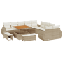 Set de Sofá de Jardín de 13 Piezas con Cojines Beige Ratán Sintético de , Sofás de exterior - Ref: Foro24-3361926, Precio: 99...