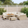 Set de Sofá de Jardín de 13 Piezas con Cojines Beige Ratán Sintético de , Sofás de exterior - Ref: Foro24-3361926, Precio: 99...