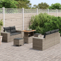 Juego de Sofá de Jardín de 8 Piezas con Cojines Gris Ratán Sintético de , Sofás de exterior - Ref: Foro24-3361953, Precio: 54...