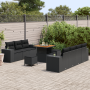 Conjunto de Sofás de Jardín de 10 Piezas con Cojines Negro Poliratán | Foro24.es | Tu tienda online para hogar, jardín y más Foro24.es
