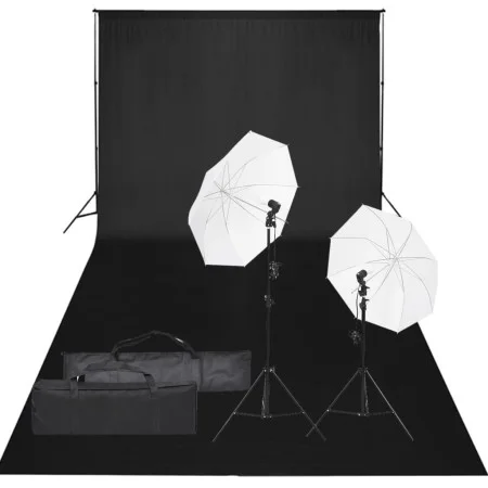 Photography studio kit with lighting set and backdrop by vidaXL, Flashes and studio lighting - Ref: Foro24-3094644, Price: 12...