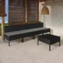 5-teiliges Gartenmöbel-Set und schwarze synthetische Rattankissen von vidaXL, Gartensets - Ref: Foro24-3094325, Preis: 336,67...