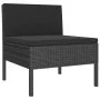 5-teiliges Gartenmöbel-Set und schwarze synthetische Rattankissen von vidaXL, Gartensets - Ref: Foro24-3094325, Preis: 336,67...
