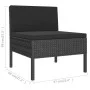 5-teiliges Gartenmöbel-Set und schwarze synthetische Rattankissen von vidaXL, Gartensets - Ref: Foro24-3094325, Preis: 336,67...