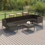8-teiliges Gartenmöbel-Set und graue synthetische Rattankissen von vidaXL, Gartensets - Ref: Foro24-3094414, Preis: 603,27 €,...