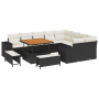 Conjunto de Sofá de Jardín Set de 5 Negro Ratán Grande de , Sofás de exterior - Ref: Foro24-3362035, Precio: 798,96 €, Descue...