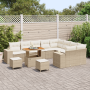 Juego de Sofás de Jardín de 12 Piezas con Cojines Beige Poliratán Acacia de , Sofás de exterior - Ref: Foro24-3362046, Precio...