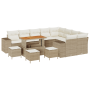 Set de Sofá de Jardín de 13 piezas con Cojines Beige de Poliratán Acacia de , Sofás de exterior - Ref: Foro24-3362051, Precio...