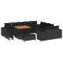 Conjunto de Sofás de Jardín de 13 Piezas Negro Poliratán Acacia de , Sofás de exterior - Ref: Foro24-3362054, Precio: 1,00 €,...