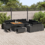 Conjunto de Sofás de Jardín de 13 Piezas Negro Poliratán Acacia de , Sofás de exterior - Ref: Foro24-3362054, Precio: 1,00 €,...