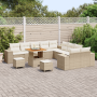 Set de Sofá de Jardín de 13 Piezas con Cojines Beige Poliratán Acacia de , Sofás de exterior - Ref: Foro24-3362061, Precio: 9...