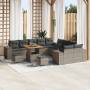 Conjunto de Sofá de Jardín de 13 Piezas con Cojines Gris Poliratán Acacia de , Sofás de exterior - Ref: Foro24-3362063, Preci...