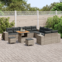 Conjunto de Sofá de Jardín de 13 Piezas con Cojines Gris Poliratán Acacia de , Sofás de exterior - Ref: Foro24-3362063, Preci...