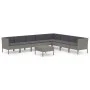 9-teiliges Gartenmöbel-Set und graue synthetische Rattankissen von vidaXL, Gartensets - Ref: Foro24-3094462, Preis: 798,64 €,...