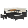 Set de sofá de jardín de 8 piezas con cojines negro poliratán acacia | Foro24.es | Tu tienda online para hogar, jardín y más Foro24.es