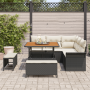 Set de sofá de jardín de 8 piezas con cojines negro poliratán acacia | Foro24.es | Tu tienda online para hogar, jardín y más Foro24.es