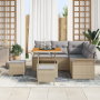 Sofá de Jardín de 8 Piezas con Cojines Beige Ratán Poliéster | Foro24.es | Tu tienda online para hogar, jardín y más Foro24.es