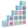 Children's cube shelf with 15 blue PP compartments by vidaXL, Shoe racks and shoe organizers - Ref: Foro24-340576, Price: 76,...