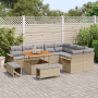 Set de Sofás de Jardín de 12 Piezas con Cojines Beige Poliratán Acacia | Foro24.es | Tu tienda online para hogar, jardín y más Foro24.es