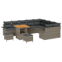 Set de Sofá de Jardín de 12 piezas con Cojines Gris Poliratán de , Sofás de exterior - Ref: Foro24-3362173, Precio: 791,81 €,...