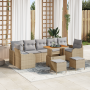 Juego de sofá de jardín de 10 piezas con cojines beige de ratán de , Sofás de exterior - Ref: Foro24-3362252, Precio: 665,39 ...
