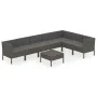 Garden furniture set 8 pieces and gray synthetic rattan cushions by vidaXL, Garden sets - Ref: Foro24-3094430, Price: 616,37 ...