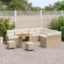 Juego de sofá de jardín de 12 piezas con cojines beige de poliratán acacia | Foro24.es | Tu tienda online para hogar, jardín y más Foro24.es