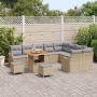 Set de Sofá de Jardín de 12 Piezas con Cojines Beige Ratán Poliéster Acacia | Foro24.es | Tu tienda online para hogar, jardín y más Foro24.es