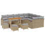 Set de Sofá de Jardín  de 13 Piezas con Cojines Beige Poliratán Acacia | Foro24.es | Tu tienda online para hogar, jardín y más Foro24.es