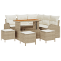 Sofás de Jardín de 9 Piezas con Almohadas Beige de Poliratán Acacia de , Sofás de exterior - Ref: Foro24-3362401, Precio: 599...