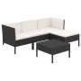 5-piece garden furniture set with black synthetic rattan cushions by vidaXL, Garden sets - Ref: Foro24-3094376, Price: 369,99...