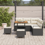 Juego de Sofá de Jardín de 8 Piezas con Cojines Negro Poliratán Acacia | Foro24.es | Tu tienda online para hogar, jardín y más Foro24.es