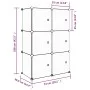 Children's cube shelf with 6 pink PP compartments by vidaXL, Shoe racks and shoe organizers - Ref: Foro24-340578, Price: 55,0...