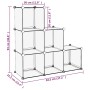 Cube shelving with 6 transparent PP compartments by vidaXL, Shoe racks and shoe organizers - Ref: Foro24-340552, Price: 36,46...