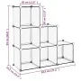 Cube shelving with 6 transparent PP compartments by vidaXL, Shoe racks and shoe organizers - Ref: Foro24-340552, Price: 35,77...