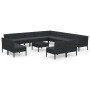 Gartenmöbel-Set 14-teilig, schwarze Kissen aus synthetischem Rattan von vidaXL, Gartensets - Ref: Foro24-3094489, Preis: 1,00...