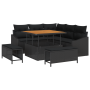 Conjunto de Sofá de Jardín de 8 Piezas con Cojines Negro Poliratán Acacia | Foro24.es | Tu tienda online para hogar, jardín y más Foro24.es
