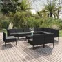 Gartenmöbel-Set 11 Stück synthetische Rattan-Kissen schwarz von vidaXL, Gartensets - Ref: Foro24-3094453, Preis: 912,74 €, Ra...